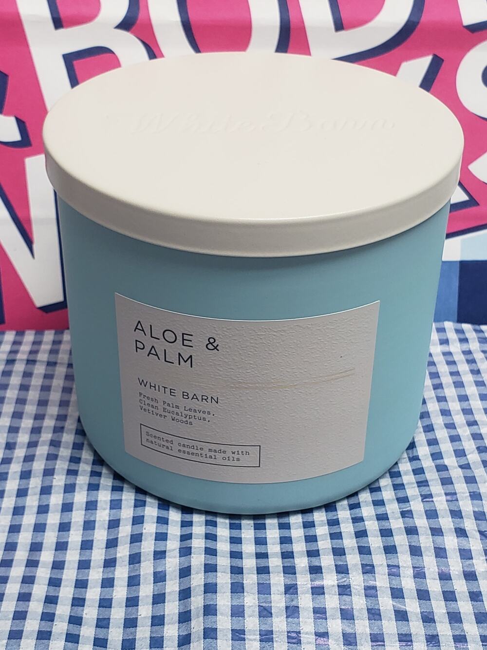 BBW Aloe and Palm Large 3 Wick Candle Home Fragrance Decor